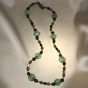 Lunati Original faceted recycled glass necklace.